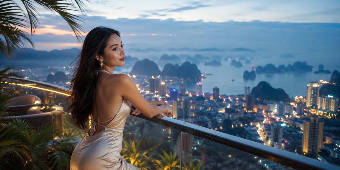 Người dùng nhận thưởng hoàn tiền qua ứng dụng di động tại vịnh Hạ Long