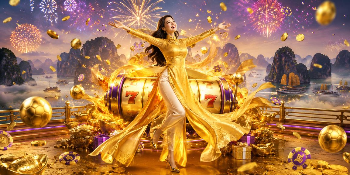 Trải nghiệm slot game tại khu vực Hạ Long với trang phục áo dài truyền thống